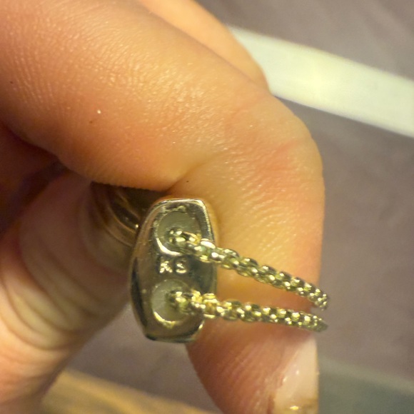 Vintage Kendra Scott Alex Gold Necklace w/ Teal Illusion Stone Adjustable 18” - Picture 8 of 9